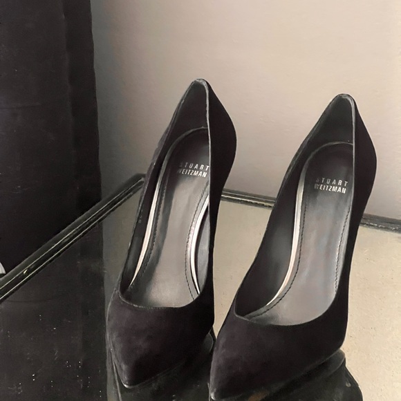 Stuart Wizerman black suede pumps heels 40 10 - Picture 5 of 6